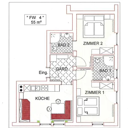 شقة Haus Edring *